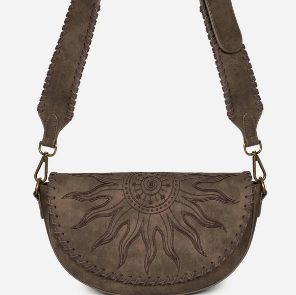 Disturbia Handbags - Disturbia Brown Crossbody Bag